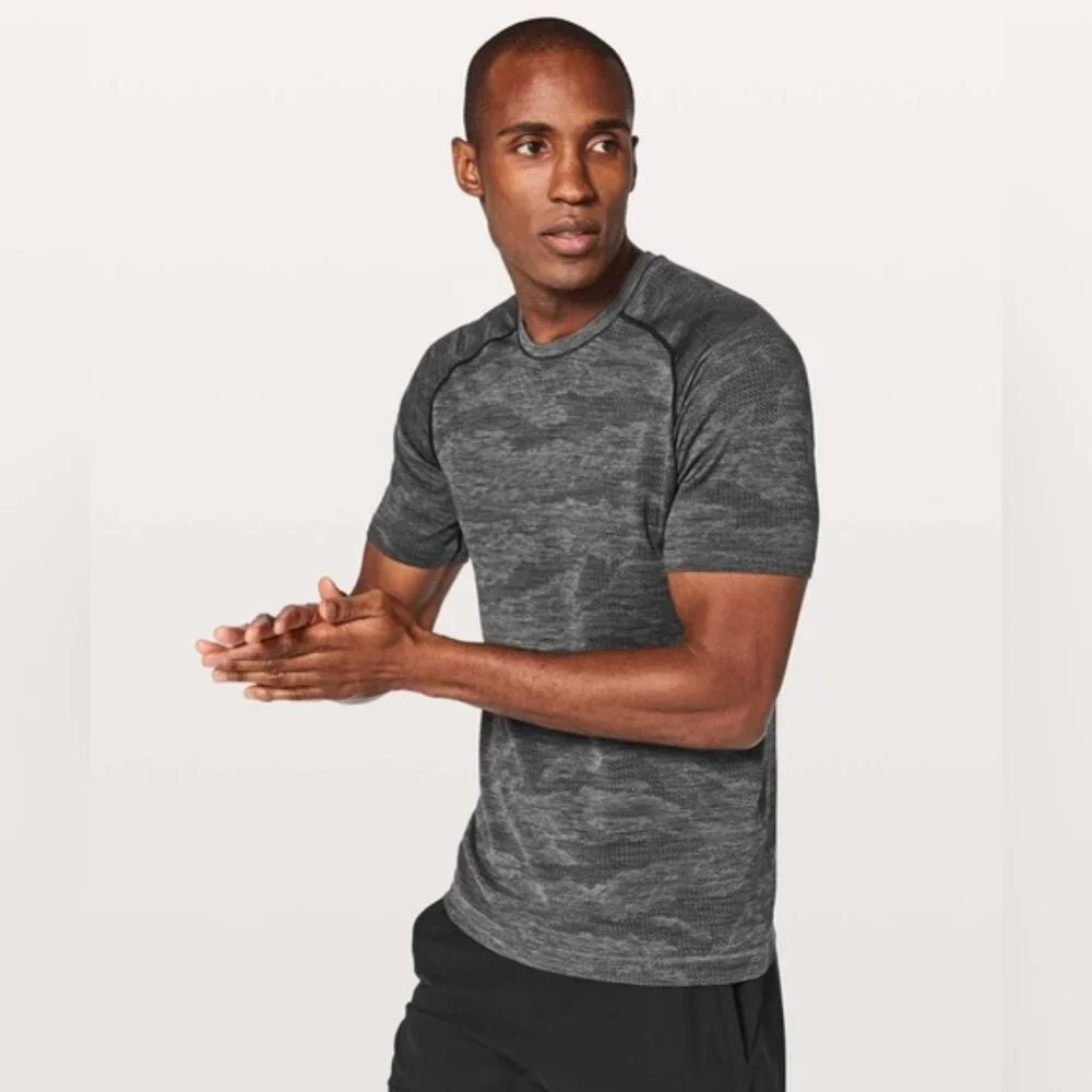 Lululemon Metal Vent Tech Short Sleeve Black/Anchor XXL